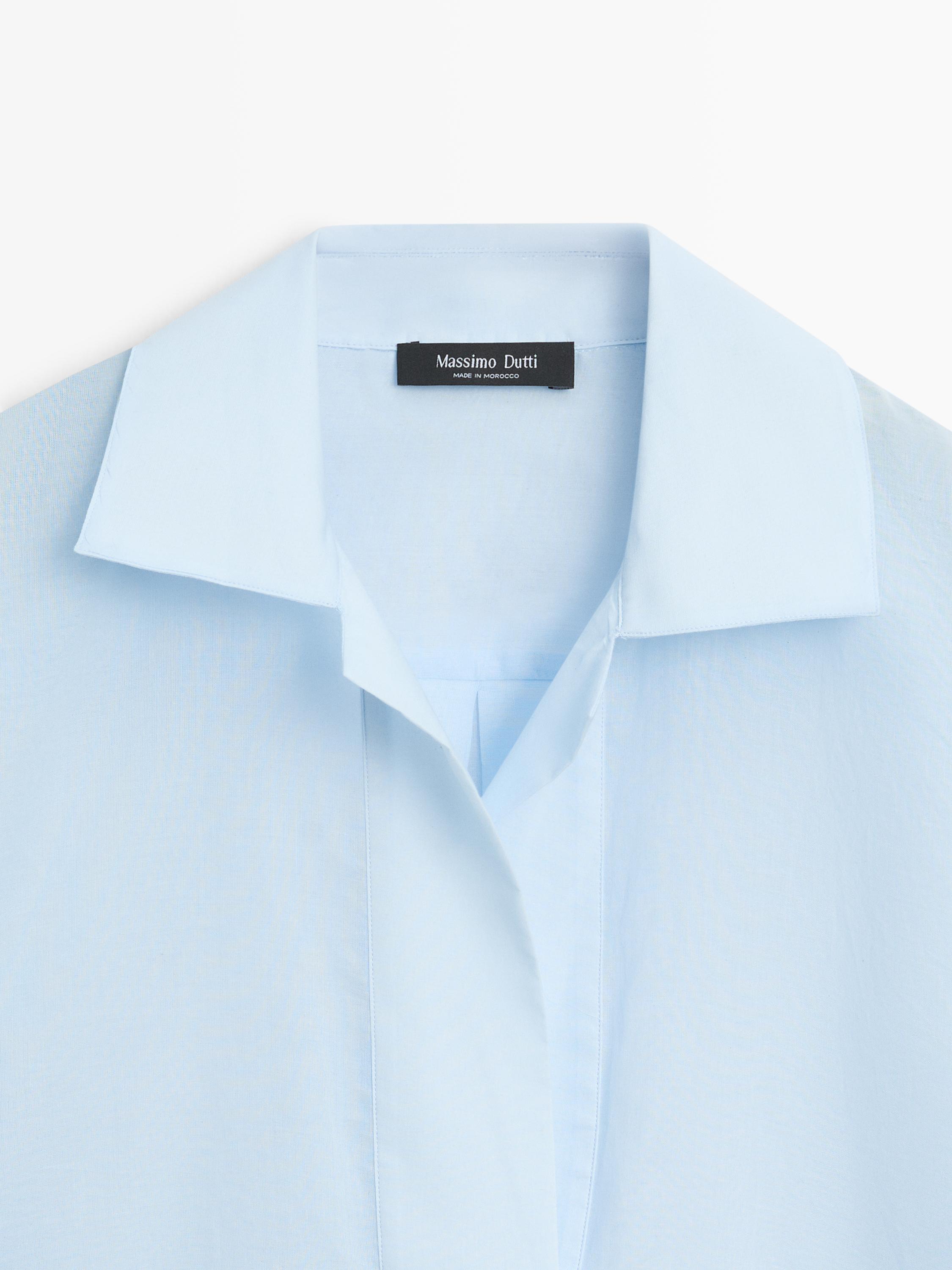 Chemise fluide col fantaisie 100 % coton